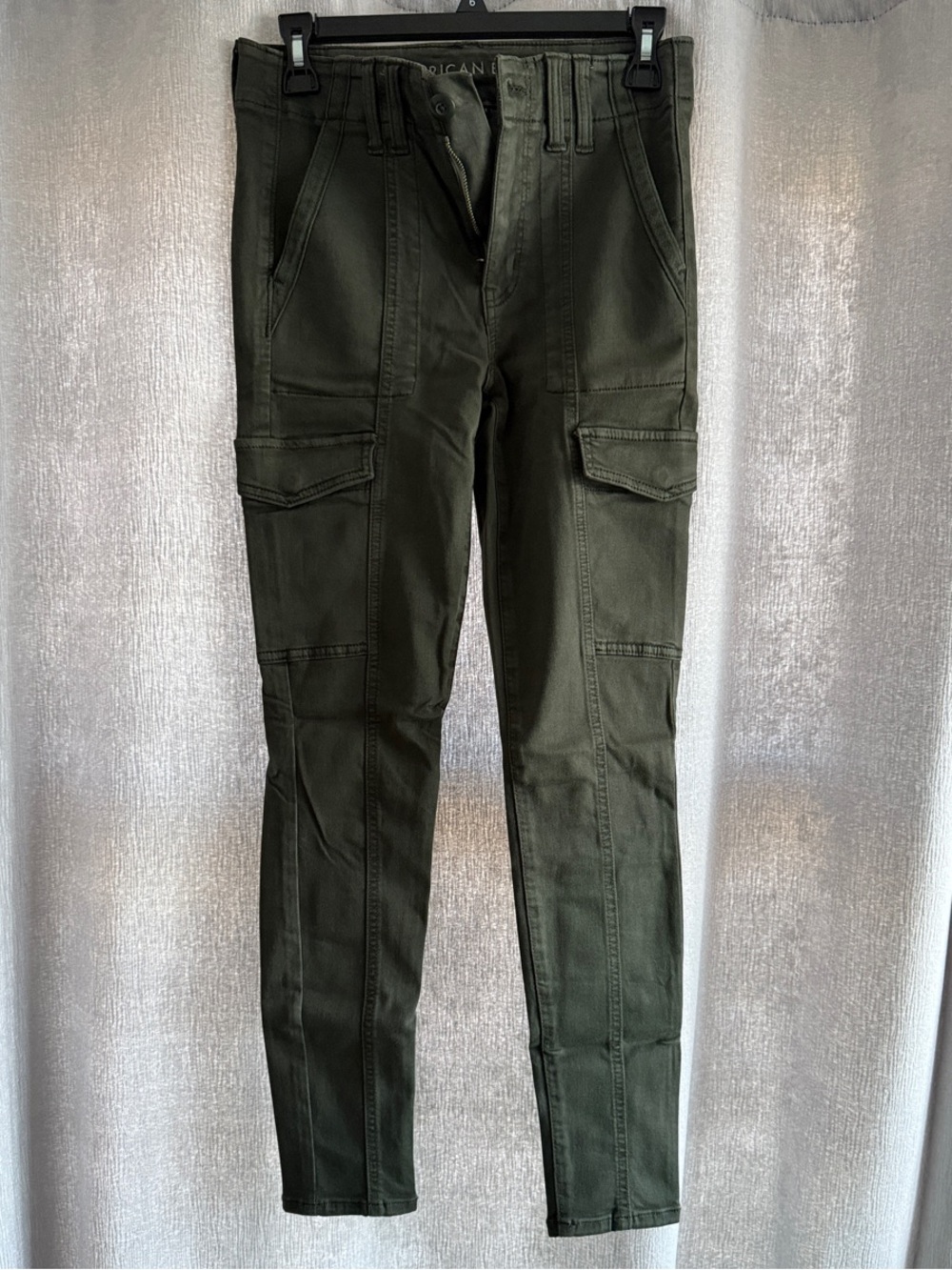 American Eagle Outfitters Olive Green Skinny Hi-Rise Jegging Cargo Style Pants